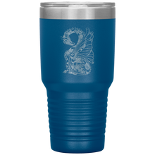 Load image into Gallery viewer, Tattoo Inspired Dragon Design, 30oz Insulated Travel Tumbler, Laser Etched, Multi Colors, Shipping Included