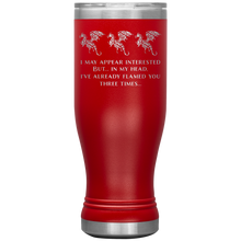 Load image into Gallery viewer, Dragon - I've Flamed You 3 Times, 20 oz Insulated Boho Travel Tumbler, Multi Colors, Shipping Included