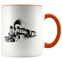 Load image into Gallery viewer, Vintage Sketch Locomotive, 11oz Ceramic Accent Mug, Free Shipping