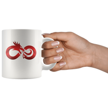 Load image into Gallery viewer, Red Dragon Infinity, 11oz & 15oz White Ceramic Mug Options, Free Shipping