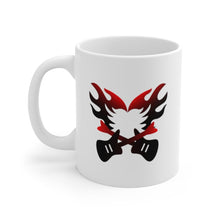 Load image into Gallery viewer, Red and Black Flaming Electric Guitars Mug 11oz/15oz Musician Gift Unisex Shipping Included