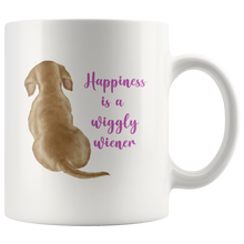 Load image into Gallery viewer, Doxie Happiness Mug, Blonde - 11 & 15 oz - FREE SHIPPING