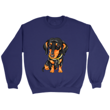 Load image into Gallery viewer, Doxie Black and Tan Unisex Sweatshirt Multi Color Extended Sizes Free Shipping