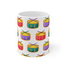 Load image into Gallery viewer, Brightly Colored Snare Drums Mug 11oz/15oz Musician Gift Unisex Shipping Included