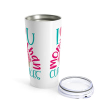 Load image into Gallery viewer, Tumbler Love You MORE THAN CUPCAKES Pattern Insulated 20 oz Coffee Lover Unisex Shipping Included