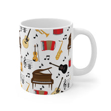 Load image into Gallery viewer, Music All Over Print Style 1 Mug 11oz/15oz Musician Gift Unisex Shipping Included