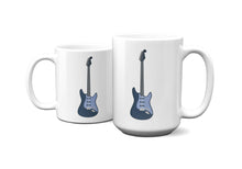 Load image into Gallery viewer, Steel Blue Electric Guitar X3 Mug 11oz/15oz Musician Gift Unisex Shipping Included