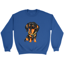 Load image into Gallery viewer, Doxie Black and Tan Unisex Sweatshirt Multi Color Extended Sizes Free Shipping