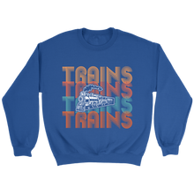 Load image into Gallery viewer, Trains Locomotive Unisex Sweat Shirt Multi Color Extended Sizes Shipping Included