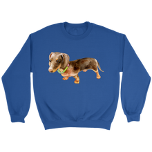 Load image into Gallery viewer, Doxie Flower Collar Unisex Sweatshirt Multi Color Extended Sizes Free Shipping