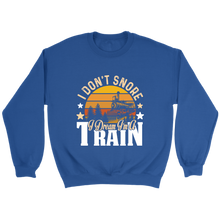 Load image into Gallery viewer, I Dream I'm A Train Unisex Sweat Shirt Multi Colors Extended Sizes Shipping Included