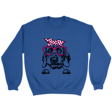 Load image into Gallery viewer, Wirehair Dachshund With Glasses Unisex Sweatshirt Multi Color Extended Sizes Free Shipping
