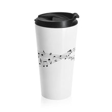Load image into Gallery viewer, Flowing Musical Notes Stainless Steel 15 oz Travel Mug Music Unisex Shipping Included