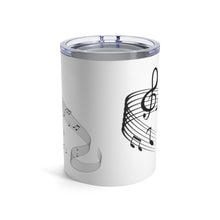 Load image into Gallery viewer, MUSIC GO ROUND Score Notes Insulated Tumbler 10oz MusIcian Gift Shipping Included
