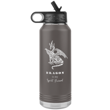 Load image into Gallery viewer, Dragon is My Spirit Animal 32oz Insulated Water Bottle, Laser Etched, Multi Colors, Shipping Included