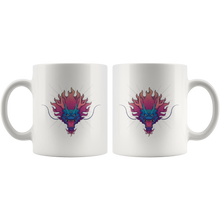 Load image into Gallery viewer, Dragon Head Mug Inspired By Tattoo, 11 and 15 oz White Ceramic Mug, Shipping Included