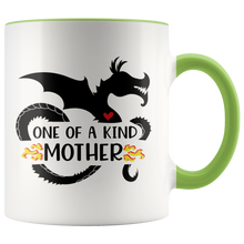Load image into Gallery viewer, One of a Kind Dragon Mother, 11oz Accent Color Mug, Multi-Colors, Shipping Included