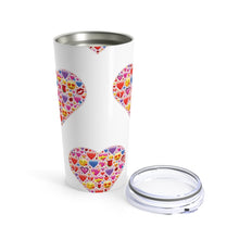 Load image into Gallery viewer, Tumbler HEART EMOTICON Hearts Pattern Insulated 20 oz Coffee Lover   Unisex Shipping Included