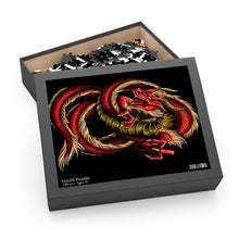 Load image into Gallery viewer, Red and Gold Dragon Puzzle (120, 252, 500-Piece)