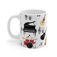 Load image into Gallery viewer, Music All Over Print Style 2 Mug 11oz/15oz Musician Gift Unisex Shipping Included
