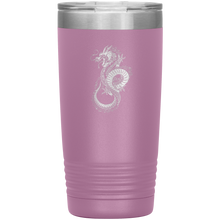 Load image into Gallery viewer, Chinese Art Dragon, 20oz Insulated Travel Tumbler, Laser Etched, Multi Colors, Shipping Included