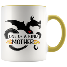 Load image into Gallery viewer, One of a Kind Dragon Mother, 11oz Accent Color Mug, Multi-Colors, Shipping Included