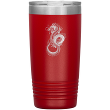 Load image into Gallery viewer, Chinese Art Dragon, 20oz Insulated Travel Tumbler, Laser Etched, Multi Colors, Shipping Included