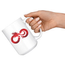 Load image into Gallery viewer, Red Dragon Infinity, 11oz & 15oz White Ceramic Mug Options, Free Shipping