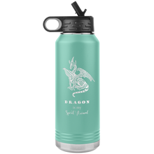 Load image into Gallery viewer, Dragon is My Spirit Animal 32oz Insulated Water Bottle, Laser Etched, Multi Colors, Shipping Included