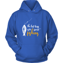 Load image into Gallery viewer, Best Days Are Spent Fishing Unisex Hoodie, Multi Colors, Extended Sizes, Shipping Included
