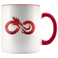 Load image into Gallery viewer, Dragon Red Infinity Color Accent 11oz Ceramic Mug, Multi Colors, Free Shipping