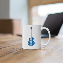 Load image into Gallery viewer, Blue Electric Bass Guitar X3 Mug 11oz/15oz Musician Gift Unisex Shipping Included
