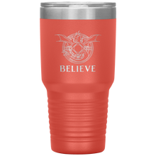 Load image into Gallery viewer, Dragon - BELIEVE, 30oz Insulated Travel Tumbler, Laser Etched, Multi Colors, Shipping Included