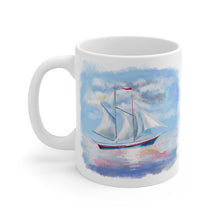 Load image into Gallery viewer, Multi Masted Sailboat Ceramic Mug 11/15 oz, Perfect for Sailor, Boater, Yachtsman - Shipping Included