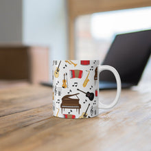 Load image into Gallery viewer, Music All Over Print Style 1 Mug 11oz/15oz Musician Gift Unisex Shipping Included