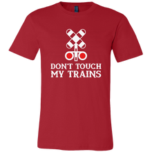 Load image into Gallery viewer, Don't Touch My Trains Mens Unisex T-Shirt, Multiple Colors, Extended Sizes, Shipping Included