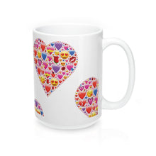 Load image into Gallery viewer, HEART EMOTICONS Pattern  Emojis Love Valentine Partner Mug 11oz/15oz Shipping Included