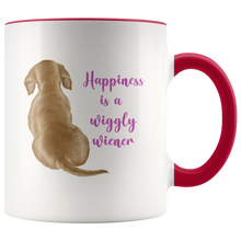 Load image into Gallery viewer, Cream Blonde Doxie Happiness Funny Accent Mug, Multiple Colors - Free Shipping