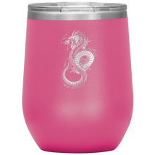 Load image into Gallery viewer, Chinese Art Dragon 12oz Insulated Wine Tumbler, Laser Etched, Multi Colors, Shipping Included