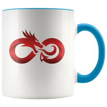 Load image into Gallery viewer, Dragon Red Infinity Color Accent 11oz Ceramic Mug, Multi Colors, Free Shipping