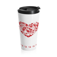 Load image into Gallery viewer, Travel Mug HEART OF HEARTS 15 oz Insulated Shipping Included