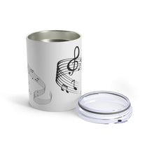 Load image into Gallery viewer, MUSIC GO ROUND Score Notes Insulated Tumbler 10oz MusIcian Gift Shipping Included