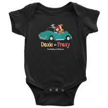 Load image into Gallery viewer, Baby Short Sleeve Body Suit, Unisex, Shower Gift, Doxie By Proxy Logo, Shipping Included