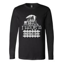 Load image into Gallery viewer, One Track Mind - Unisex Long Sleeve T-Shirt, Multi Colors, Extended Sizes, Shipping Included