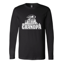 Load image into Gallery viewer, Grandpa Train Locomotive - Men's Long Sleeve T-Shirt, Multi Colors, Extended Sizes, Shipping Included