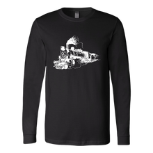 Load image into Gallery viewer, Distressed Steam Train Unisex Long Sleeve T-Shirt Extended Sizes Available Shipping Included