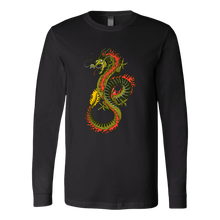 Load image into Gallery viewer, Chinese Art Dragon, Unisex Long Sleeve T-Shirt, Extended Sizes Available, Shipping Included