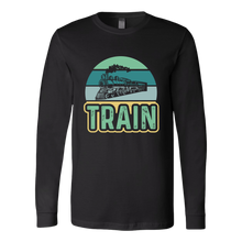 Load image into Gallery viewer, Retro Vintage Train - Unisex Long Sleeve T-Shirt, Multi Colors, Extended Sizes, Shipping Included