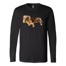 Load image into Gallery viewer, Flower Doxie Long Sleeved T-Shirt, Unisex, Multi Colors, Extended Size, Free Shipping