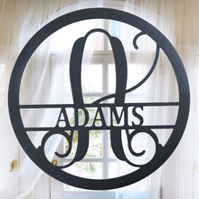 Load image into Gallery viewer, ORGANIC FLOURISH Circle Monogram - Steel Sign, Multiple Sizes and Colors Available
